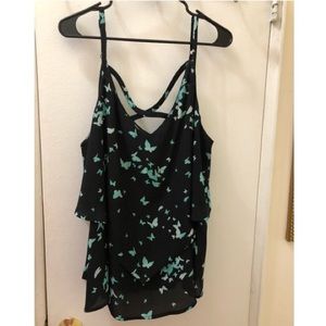 Torrid Dressy Butterfly Sleeveless Blouse
